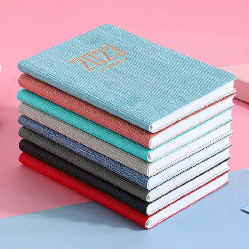 

Portable 2023 Striped Book Notebook School Supplies English Schedule Book Stationery Durable Stylish Multicolor Large Capacity