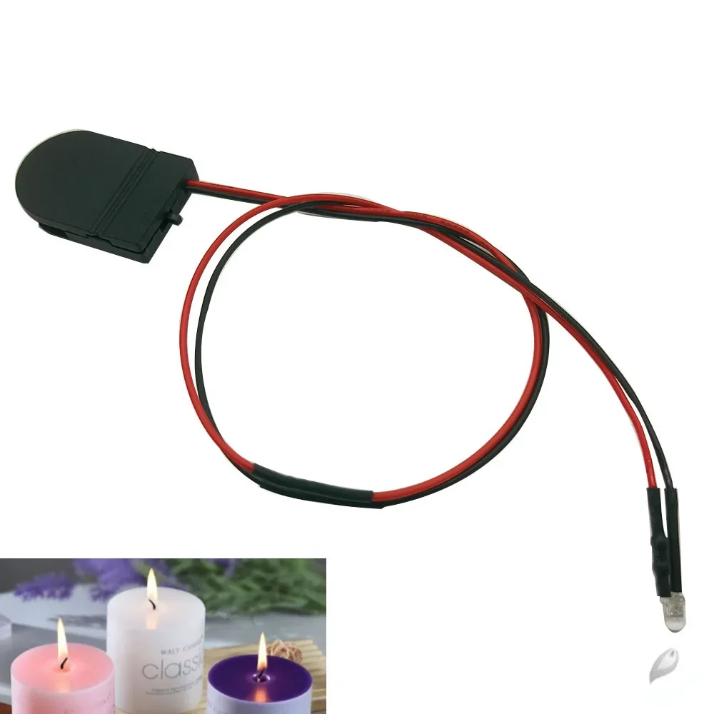 20PCS Transparent LED Diodes 3MM 5MM CR2032 Suitable for Red/green/blue/single Flashing Candle 35cm Pre Cable
