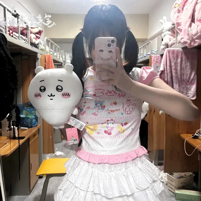 Женская футболка в японском стиле Harajuku