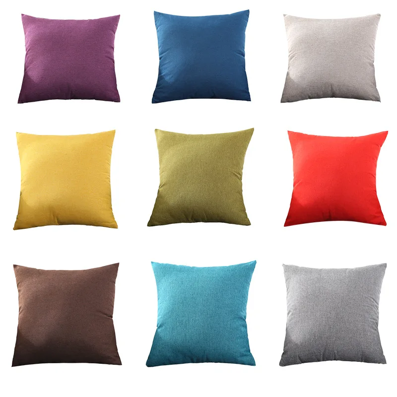 

Nordic Plain Color Office Sofa Cushion Cover Pillow Case Solid Home Living Room Waist Support Lumbar Pillow 30x50 40x40 50x50cm