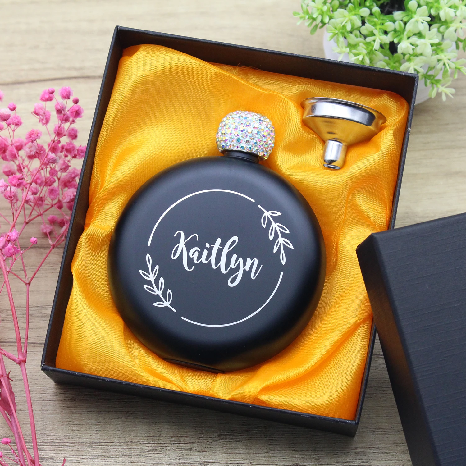 

Personalized Flask 5oz Stainless Steel Hip Flask Party Wedding Favors Bride Bridesmaid Gifts Maid of Honour Gift Customized Logo