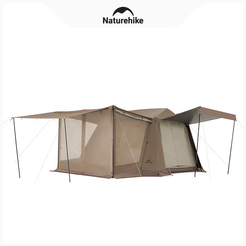 Фото Палатка Naturehike Village 6.0 Deluxe 2.0 автоматическая, 3-4 местная, с одной комнатой и тамбуром, для семейного кемпинга, водонепроницаемая, для активного отдыха №1