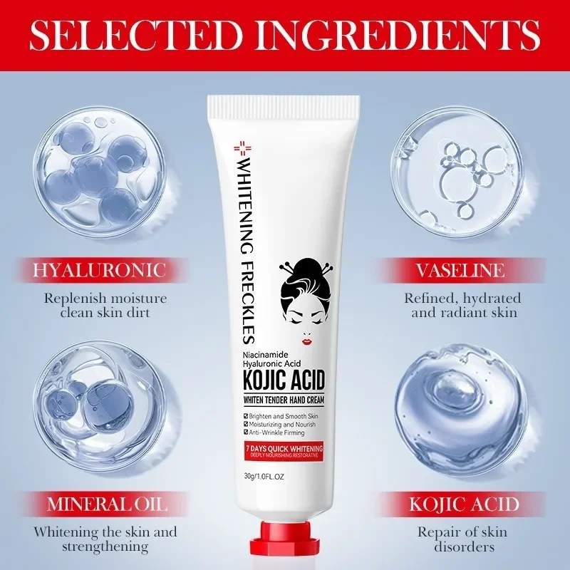 Крем с койевой кислотой выцветает тусклый для тела быстрогладкий питательный