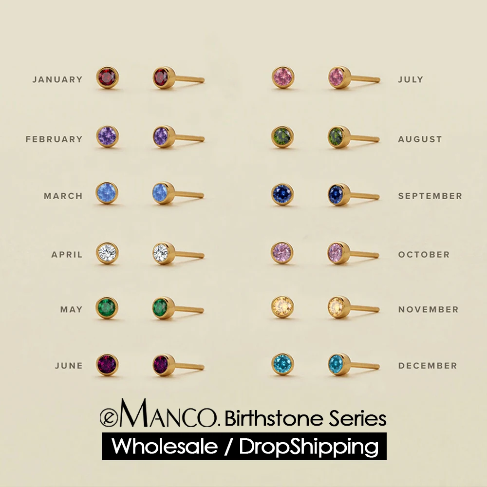 Женские серьги-гвоздики из нержавеющей стали