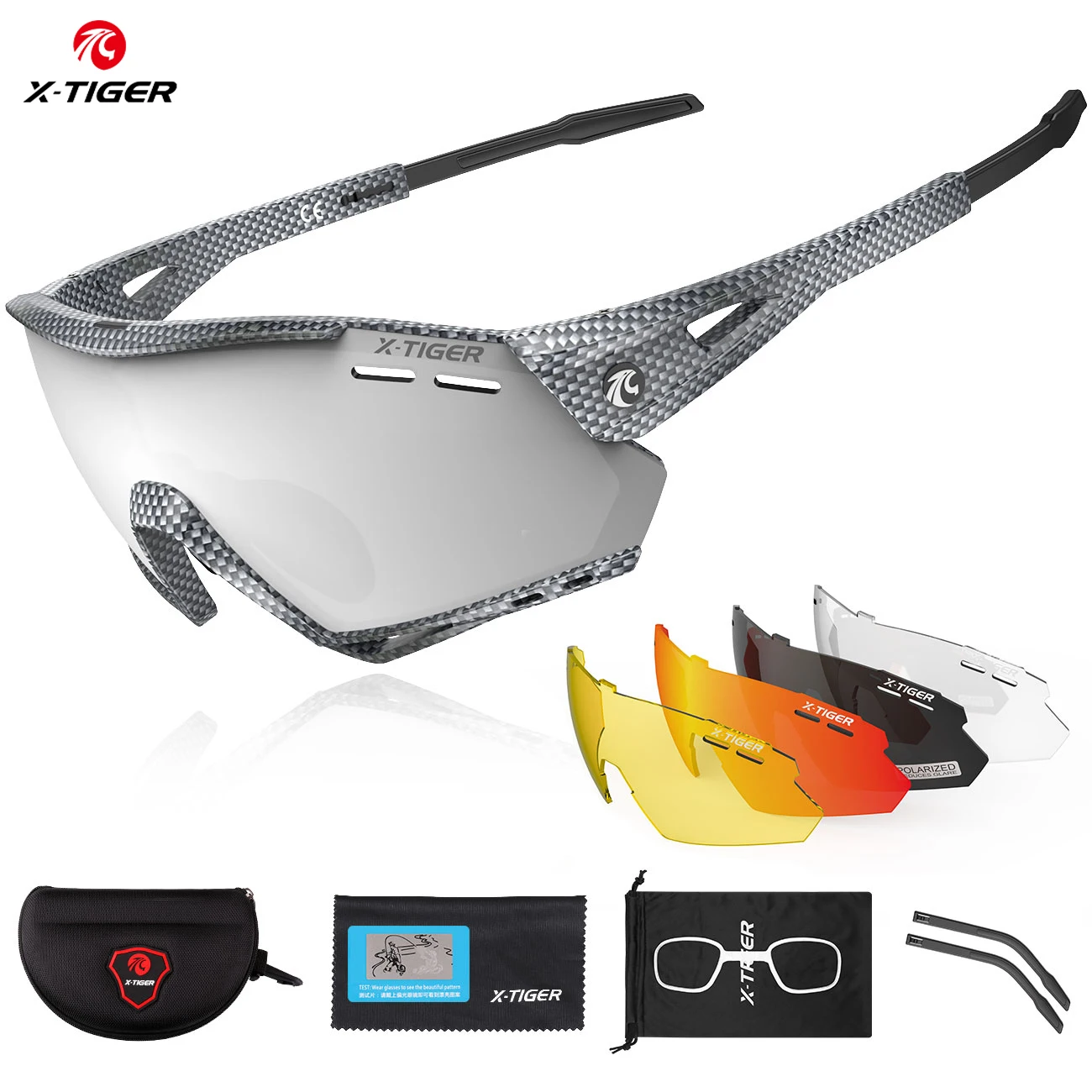 

X-Tiger Cycling Glasses Polarized Sports Bicycle Glasses Mountain Road Bike Cycling Sunglasses Men Women