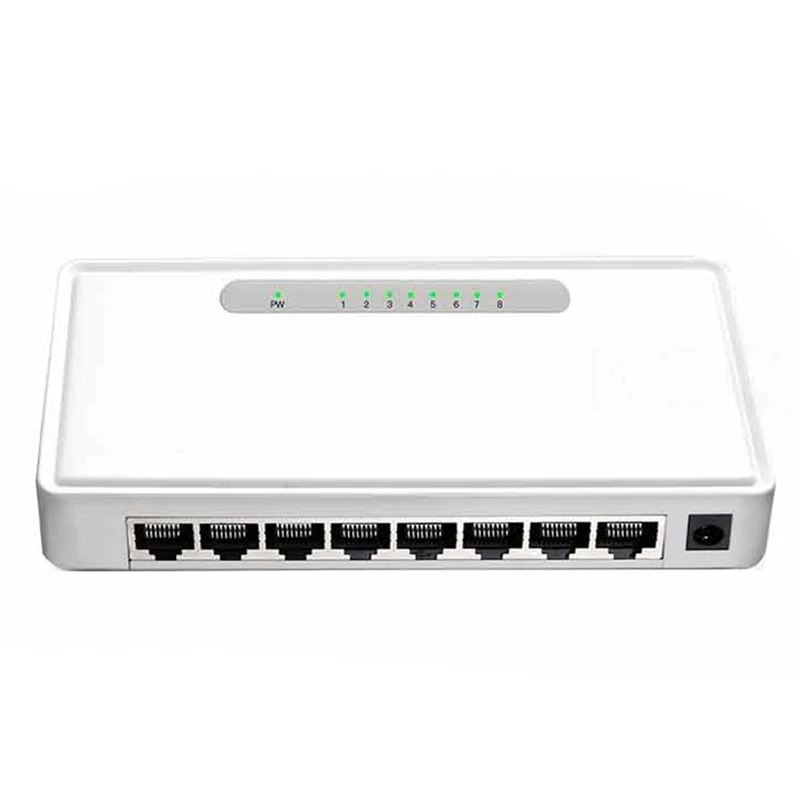 

8 Port Gigabit Switch VLAN 1000M Desktops Ethernet Network Switching Hub Shunt 8 Gigabit Uplink Hub