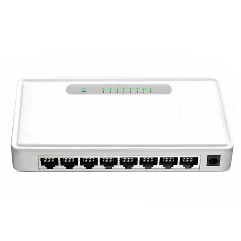 8 Port Gigabit Switch VLAN 1000M Desktops Ethernet Network Switching Hub Shunt 8 Gigabit Uplink Hub