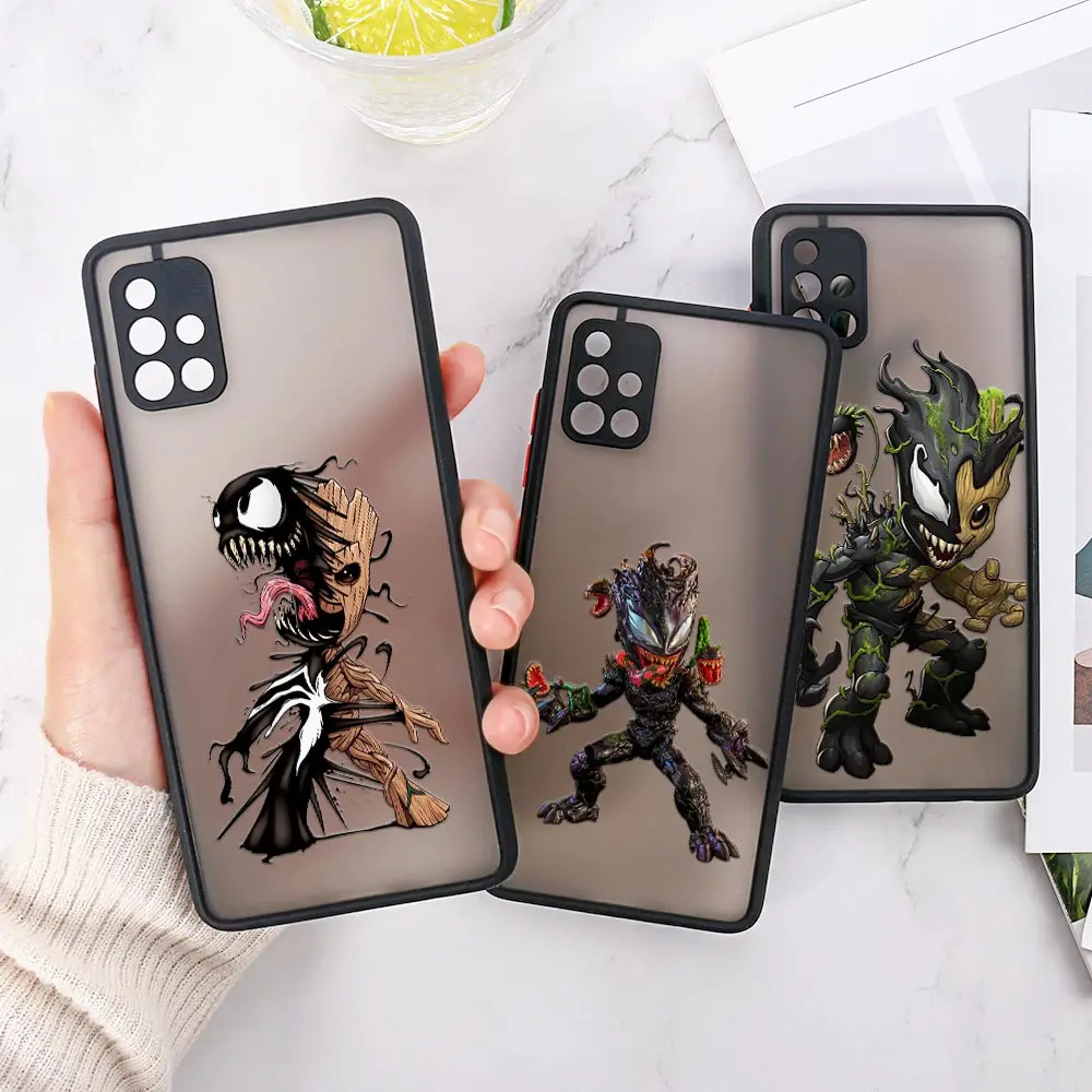 

Horrible Venomized Groot Fundas A53 5G Case For Samsung A71 Cases A52 A52s A13 A21S A23 A32 A33 A51 A73 Clear Matte Cover Marvel