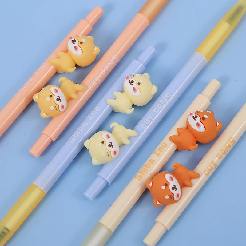 

Kawaii Dogs Gel Pens Fine Point Tip Ballpoint Pen 0.5mm Black Ink Neutral Pens Smooth Writing Press Pen School Office Supplies