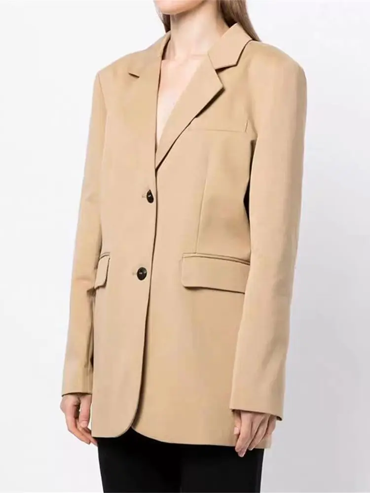 

Женский силуэт простой костюм пальто однобортный прямой осень-зима 2023 модный офисный Женский блейзер
