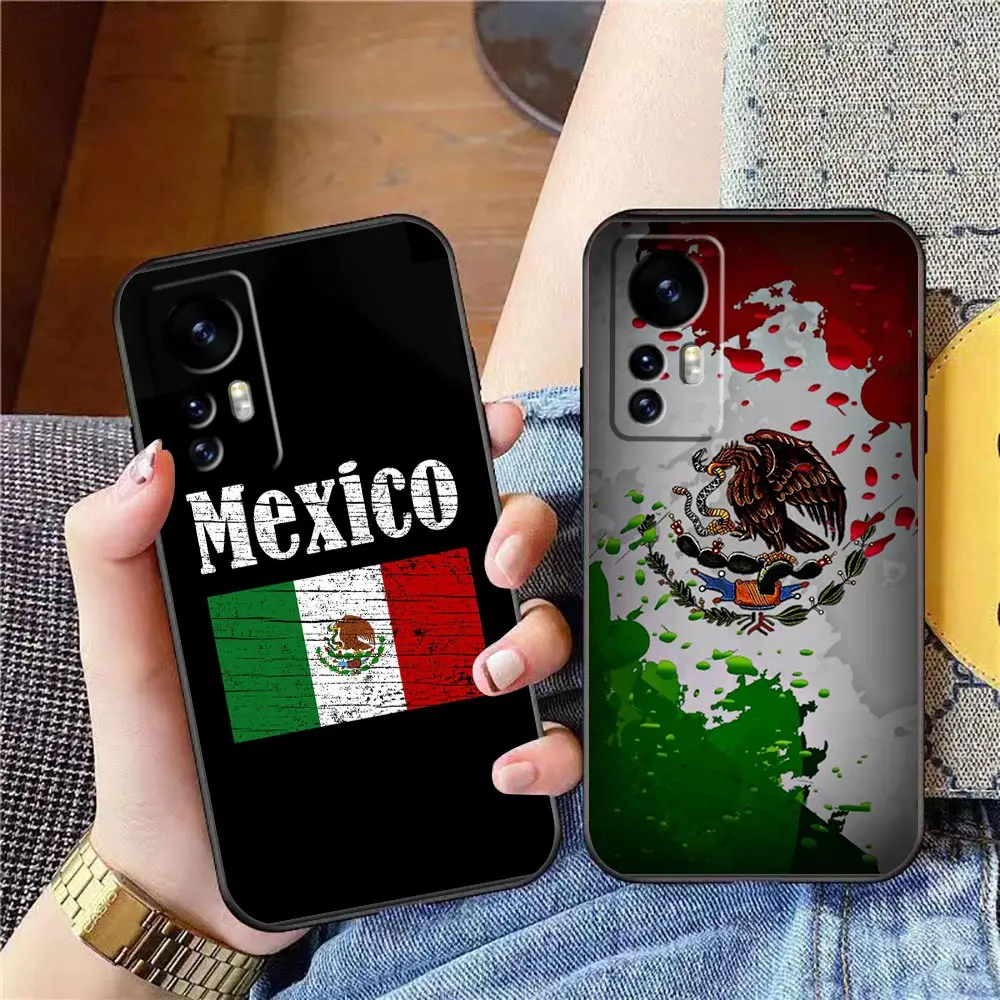 

Phone Case For Xiaomi Mi 13 12 12T 11 11T 10 9SE 9 CC9 8SE 8 6 6X 5 5S 5X Pro Tpro Lite Plus Black Soft Fundas Flag Of Mexico
