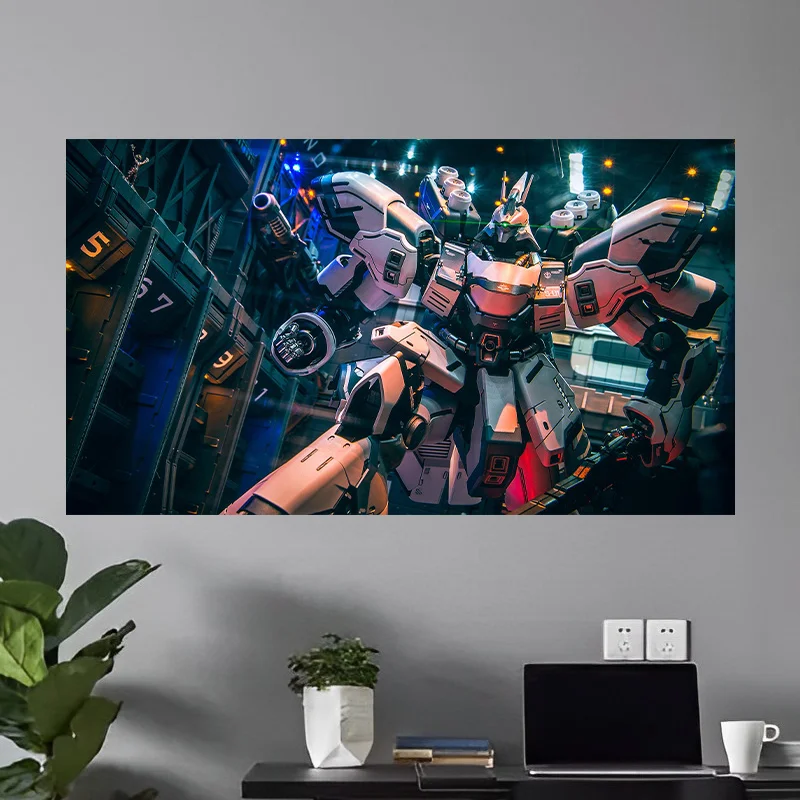 Классная наклейка в стиле Аниме Робот Гандам Warrior, наклейка на стену для бара, кофейни, украшение для комнаты, живопись, аниме постер, наклейка