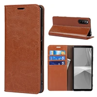 for sony xperia 10 iii mobile phone case xperia 1 iii protective cover leather flip wallet leather cover