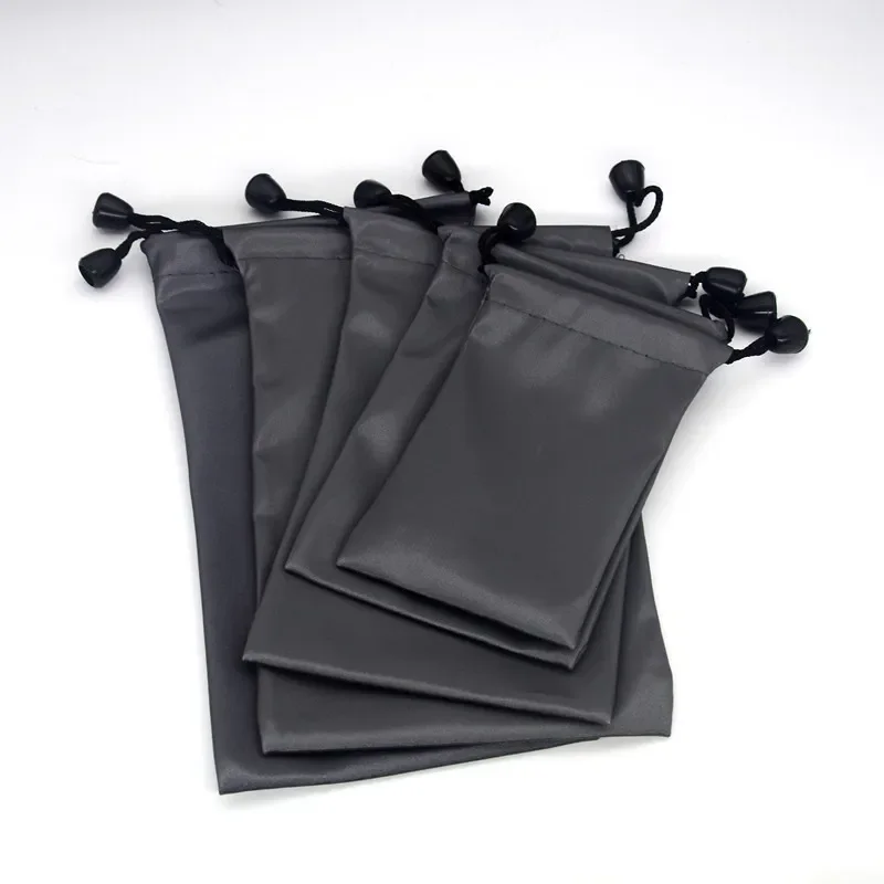

Oxford Waterproof Dustproof Drawstring Bag Black Polyester Bag Headset Data Cable Pouch Drawst Sporting Goods Pouch Organizer