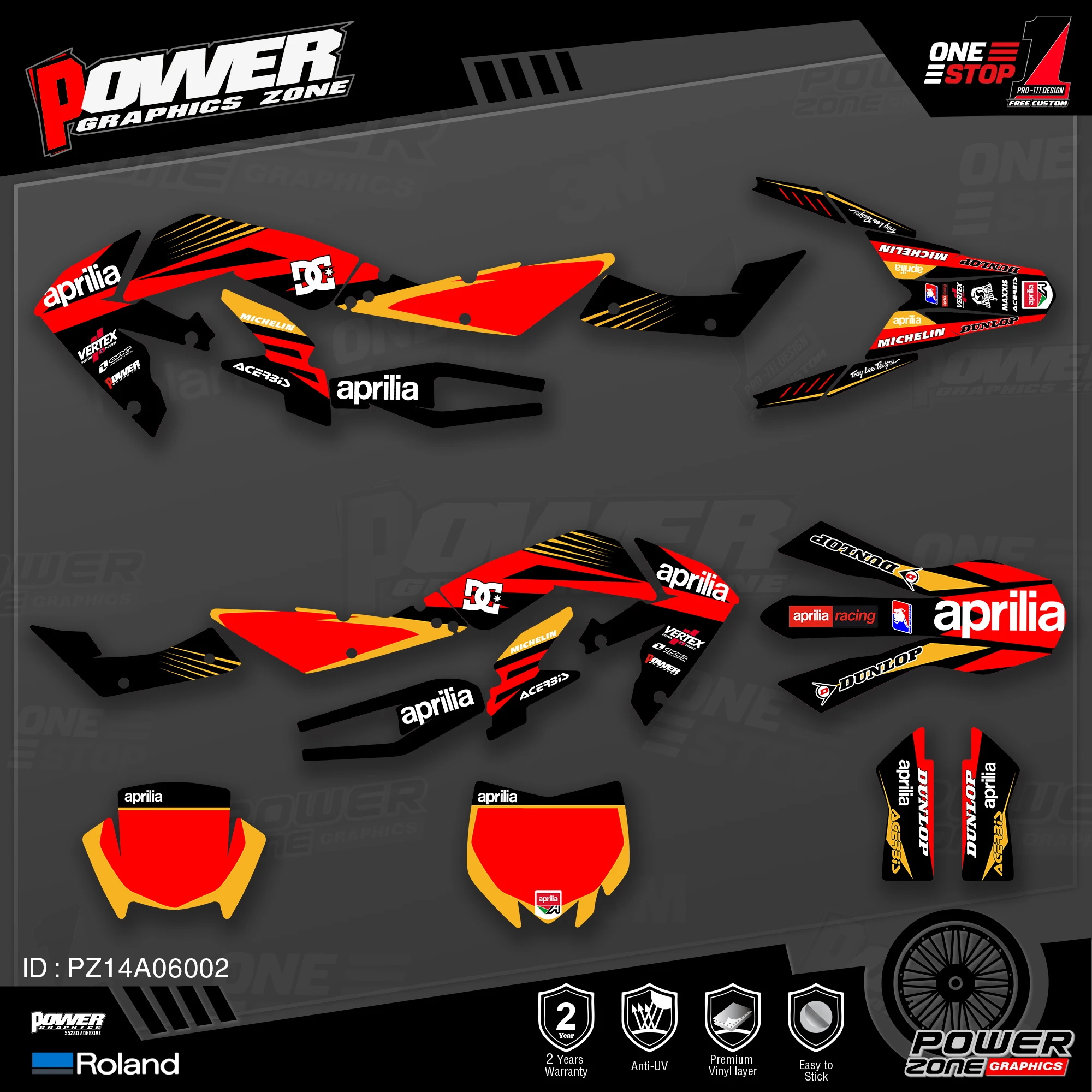 Персонализированные графические наклейки PowerZone Team 3M стикеры s Kit для APRILIA SXV 450 RXV 550