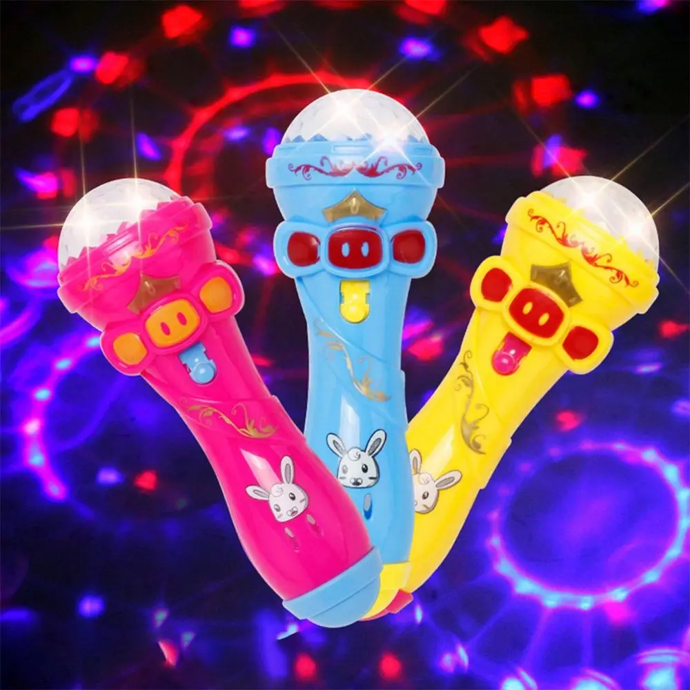 

Funny Mike Karaoke Party Accessories Classic Toys Flash Microphone Luminous Sticks Singing Music Toy