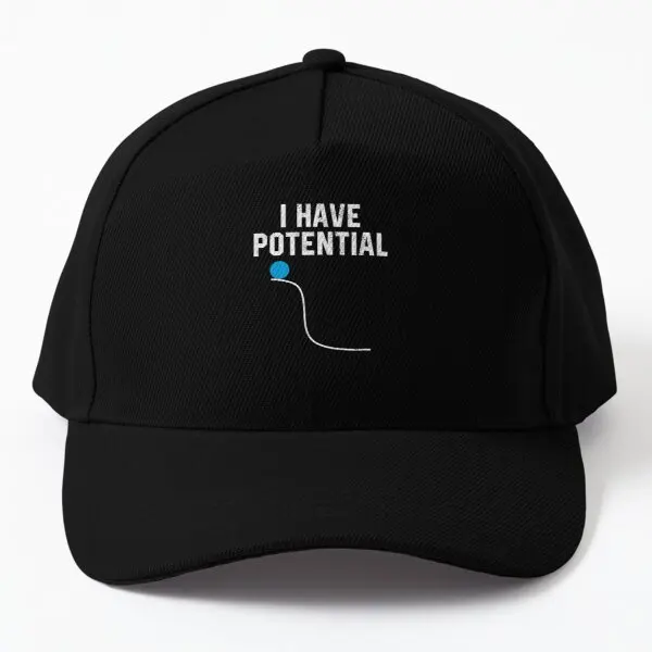 

I Have Potential Baseball Cap Hat Casual Summer Czapka Outdoor Sport Solid Color Mens Boys Bonnet Casquette Women Black Fish