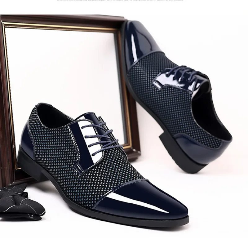 Patent Leather Men's Dress Shoes Slip on Mens Casual Oxford Shoe Brand Moccasin Glitter Male Footwear Pointed Toe Shoes for Men 3 Patent Leather Men's Dress Shoes Slip on Mens Casual Oxford Shoe Brand Moccasin Glitter Male Footwear Pointed Toe Shoes for Men 3