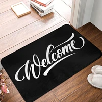 welcome letter doormat bedroom modern polyeste entrance home carpet anti slip floor rug floor mat foot pad