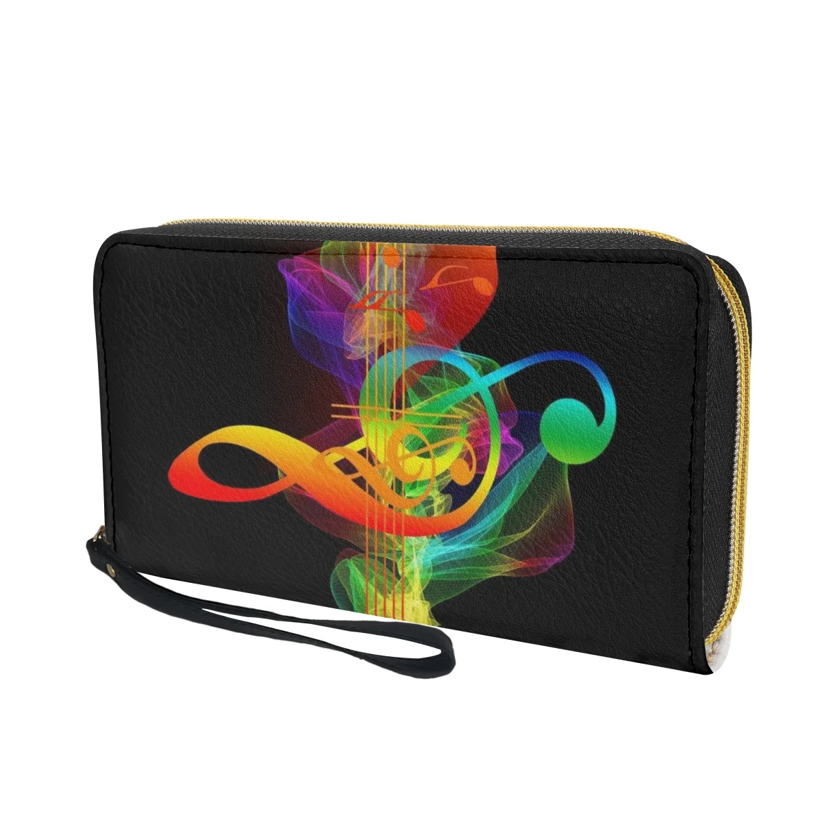 Belidome Music Note Wristlet Wallets for Womens Casual PU Leather Long Purse RFID Blocking Card Holder Clutch Bag Lady Hand bags