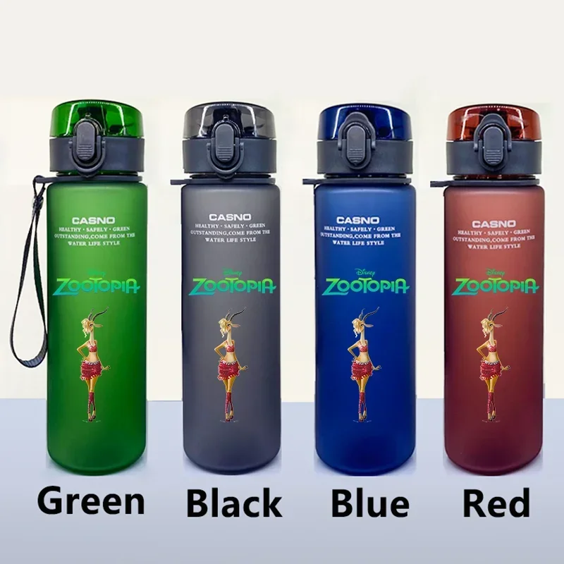 560 мл Зверополис мультфильм герметичная бутылка для воды портативная большая