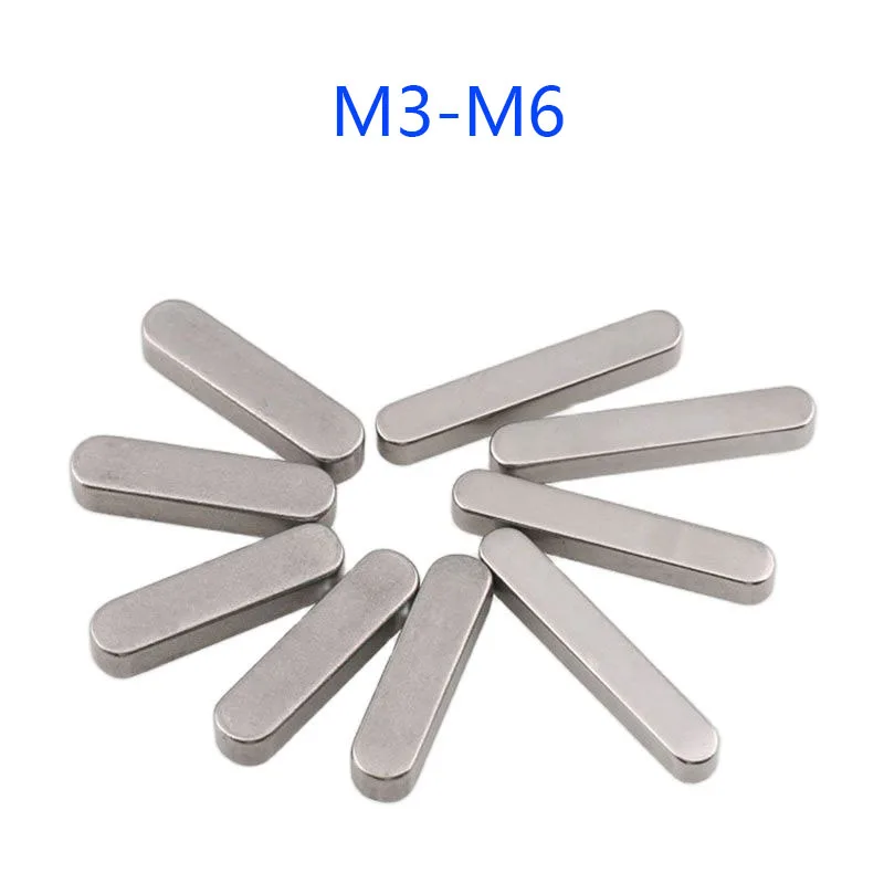

10/5 шт. M3 M4M5 M6 параллельный ключ прямоугольные ключи GB1096 A Тип плоский ключ дюбель приводной вал параллельный ключ