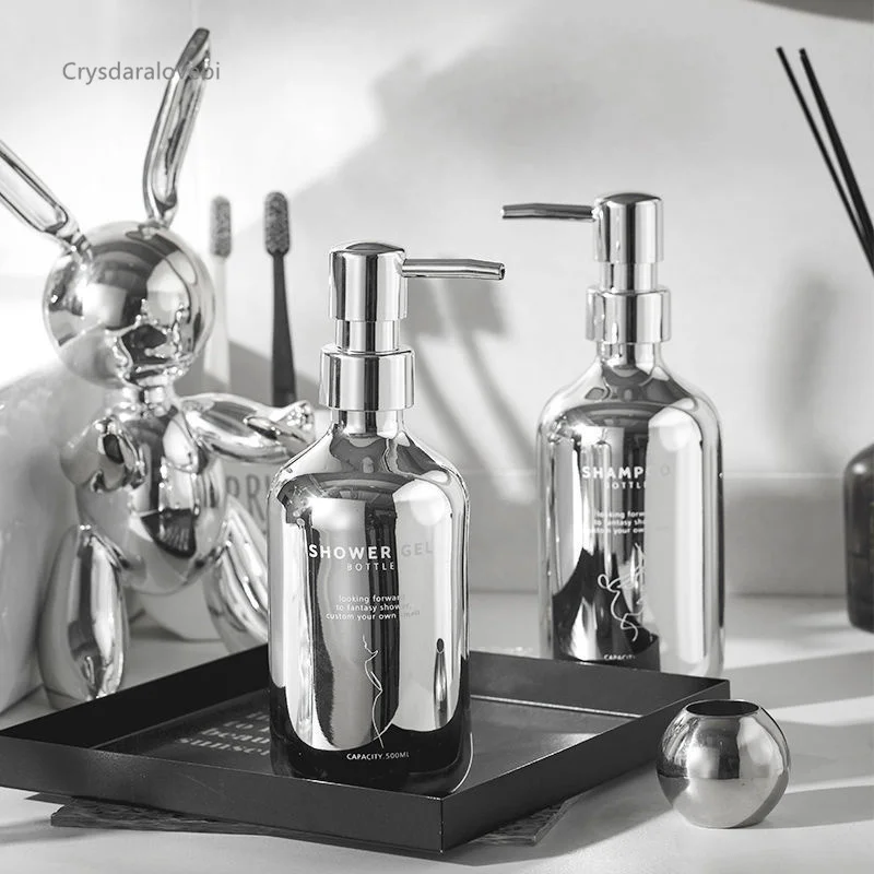 

Дезинфицирующее средство для рук, флакон для шампуня, геля для душа, легкий роскошный жидкий лосьон для ванной комнаты, сменный флакон с гальваническим покрытием