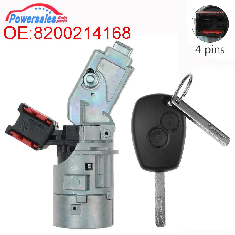 8200214168 Замок зажигания Стартер переключатель + ключ для Renault Vauxhall Fiat 2005-2012 7701208408