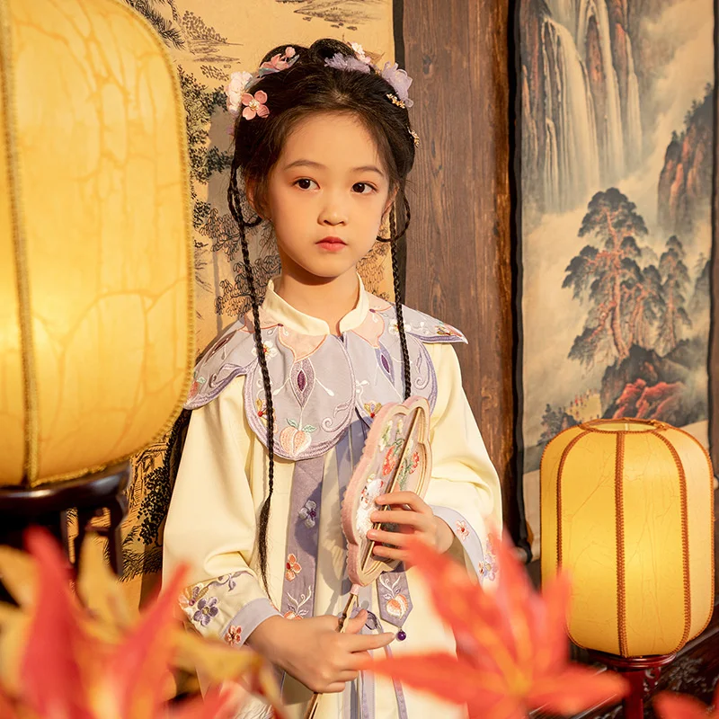 New children's Han suit improved girls' suit Ming system two-piece Chinese style girls' Han suit