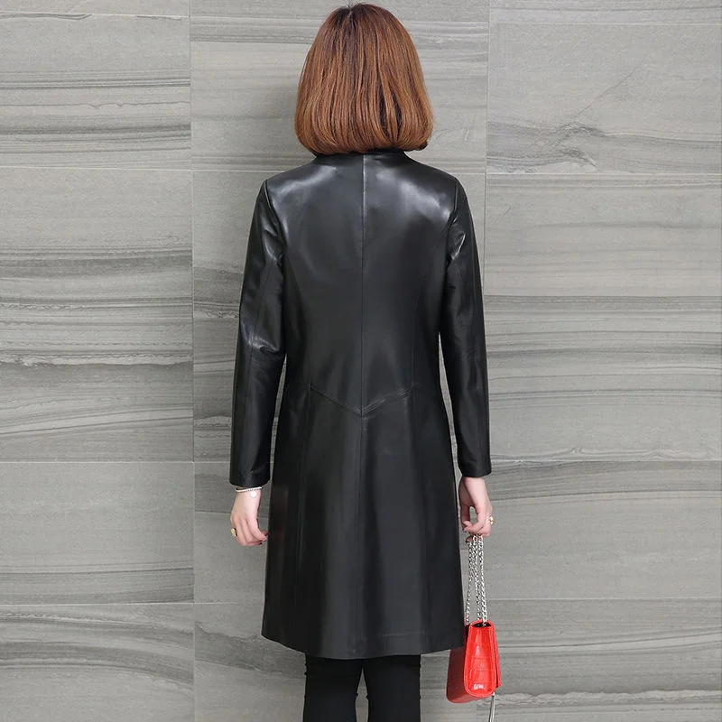 Кожаная женская куртка из натуральной овечьей кожи