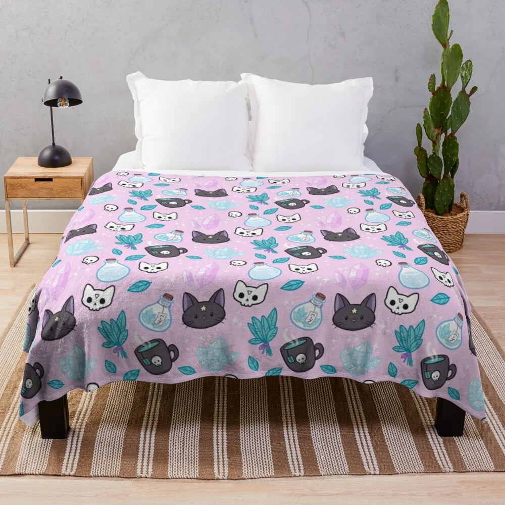 

Herb Witch // Pink | Nikury Throw Blanket Blanket Lace Blanket Luxury Camping Blanket