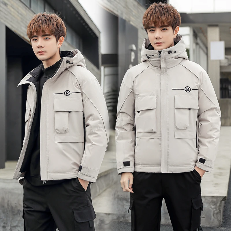 Meilly Gecko 2022 Autumn And Winter New Men's Down Plus Size 4xl Short Fashion And Leisure Keep Warm Handsome White Duck Jacket