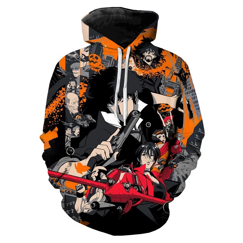 

New Anime Cowboy Bebop 3D Printed Hoodies Men Women Fashion Sweatshirt Oversized Hoodie Pullover Harajuku Streetwear Hoodies