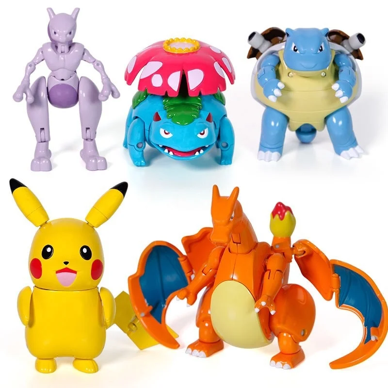 

Фигурки героев покемона Charizard Pocket для детей Kawaii Mewtwo blastise, настоящие милые игрушки Пикачу Venusaur, рождественский подарок