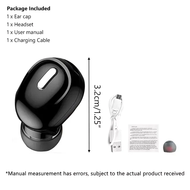 

F911/X6/X9/S650 Single Earphone Bluetooth-compatible 5.0 Wireless Headset Noise Cancelling With Mic For All Smart Phones