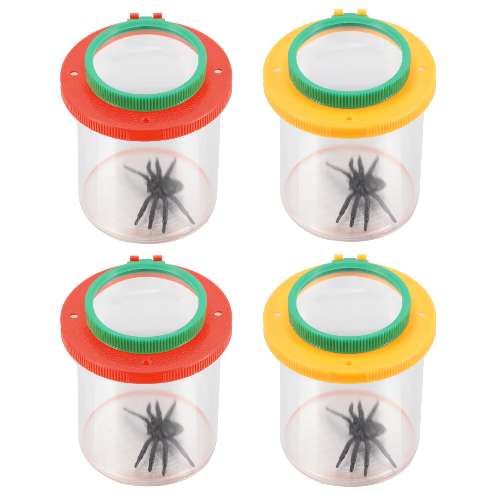 

4 Pcs Insect Viewer Teaching Apparatus Bug Cages Clear Plastic Containers Glass Observation Plastic Child