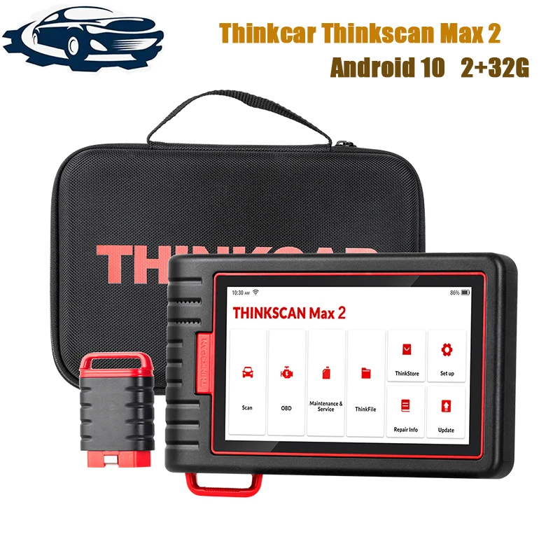 THINKCAR Thinktool ThinkScan Max 2 Full System Lifetime Free AF DPF IMMO 28 Reset ECU Coding OBD2 Scanner Support CANFD For GM