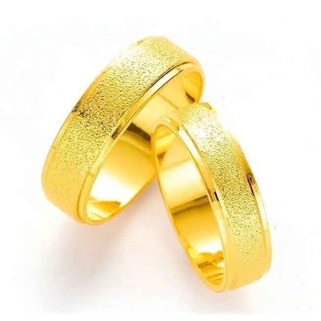 

Copy 100% Real Gold 24k 999 Ring Frosted Car Flower Classic Wedding Proposal Male Lasts Forever Pure 18K Gold Jewelry