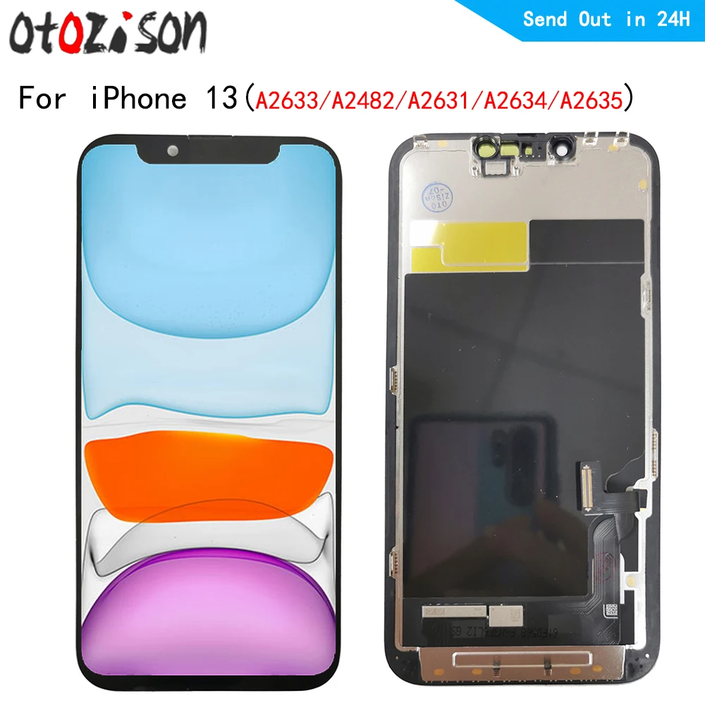 

Oled LCD For iphone 13 (2021) A2633 A2482 A2631 A2634 A2635 LCD Display Touch panel Screen Digitizer Assembly For iphone13