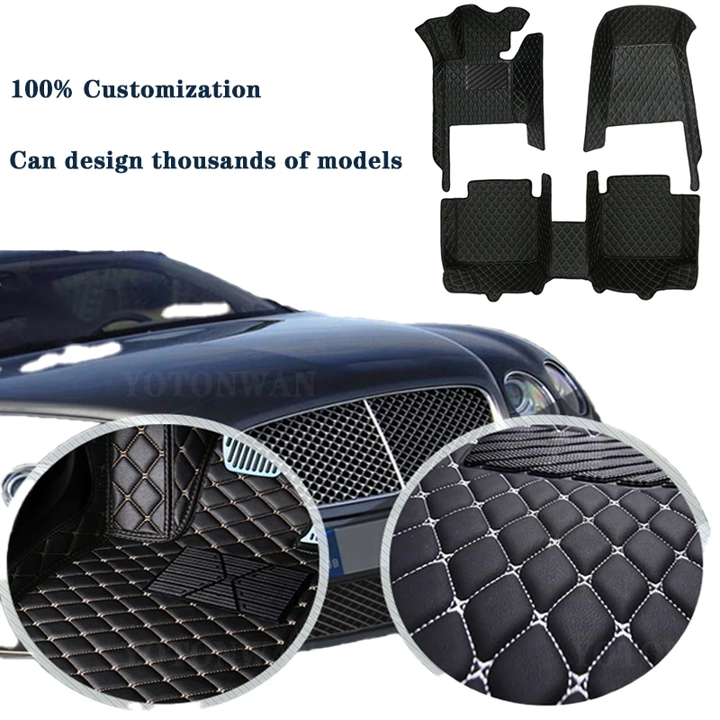 

YOTONWAN High-Quality Leather Custom Car Floor Mat For Subaru Outback 2004-2009 Year Interior Details Car Accessories