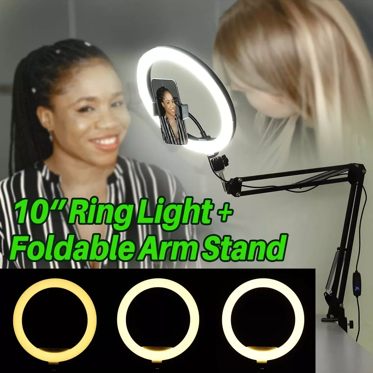 

Selfie Ring Light Photography Led Rim Of Lamp With Mobile Holder Support Tripod Stand Ringlight For Live Video Streaming