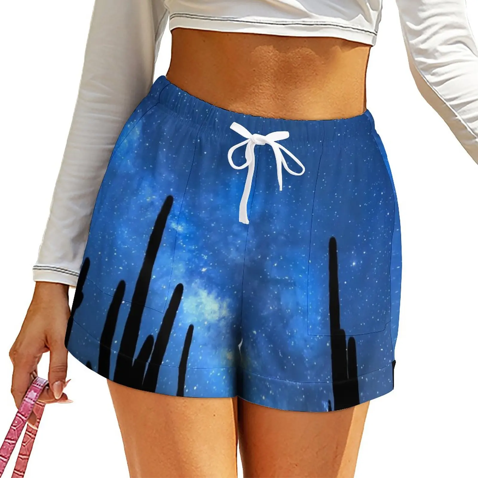 

The Desert At Night Shorts High Waisted Trendy Shorts Female Casual Loose Oversized Short Pants Spring Graphic Bottoms