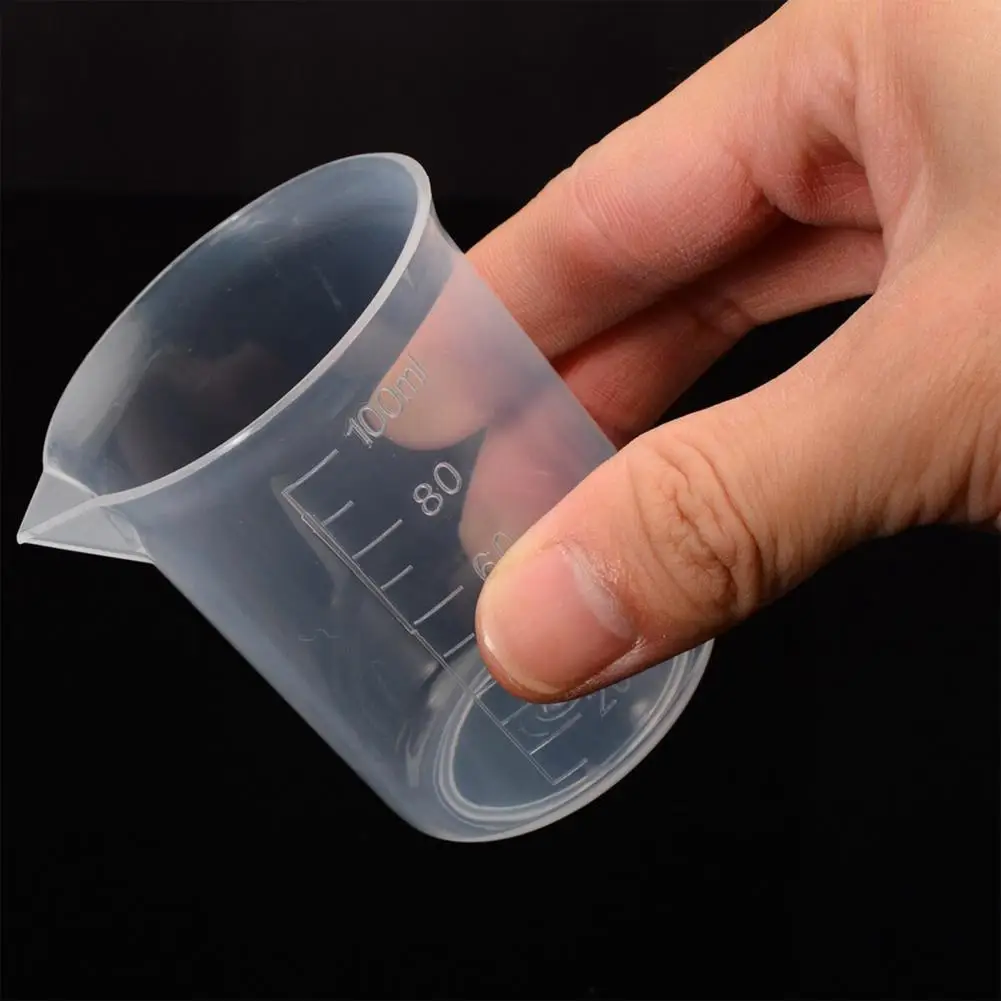 

Transparent 100ML Useful Anti-drip Nozzle Mixing Cup Plastic Mixing Cup BPA Free Bakery Supplies