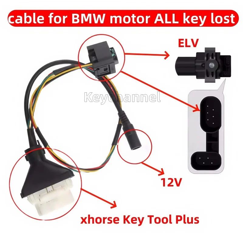 

Кабель для программирования BM ALL Key Lost для BM W K1600gt F750GS R1250GS C400X S1000RR 4D 8A AKL Программирование без удаления замка ELV