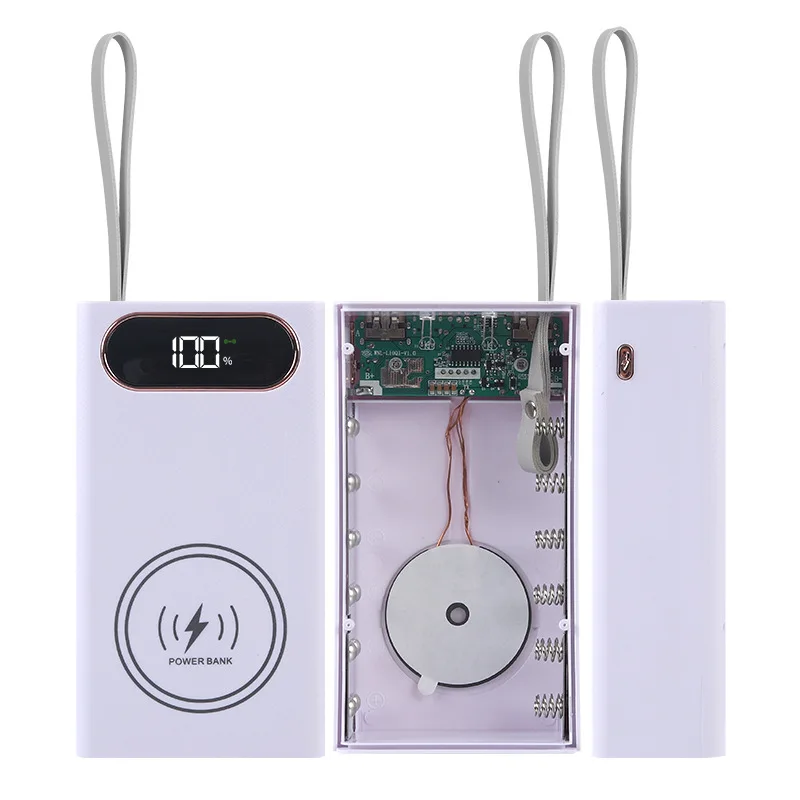 12*18650 Беспроводная зарядка Quick Charge 3 0 QC3.0 PD3.0 чехол для внешнего аккумулятора 7 в