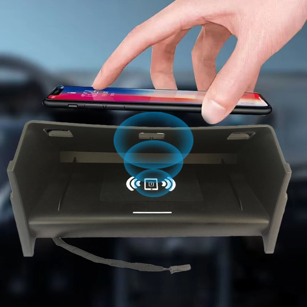 

QI Wireless charger for Mercedes Benz W166 GLE GLS X166 GL ML mobile phone holder charge fast charging cable pad