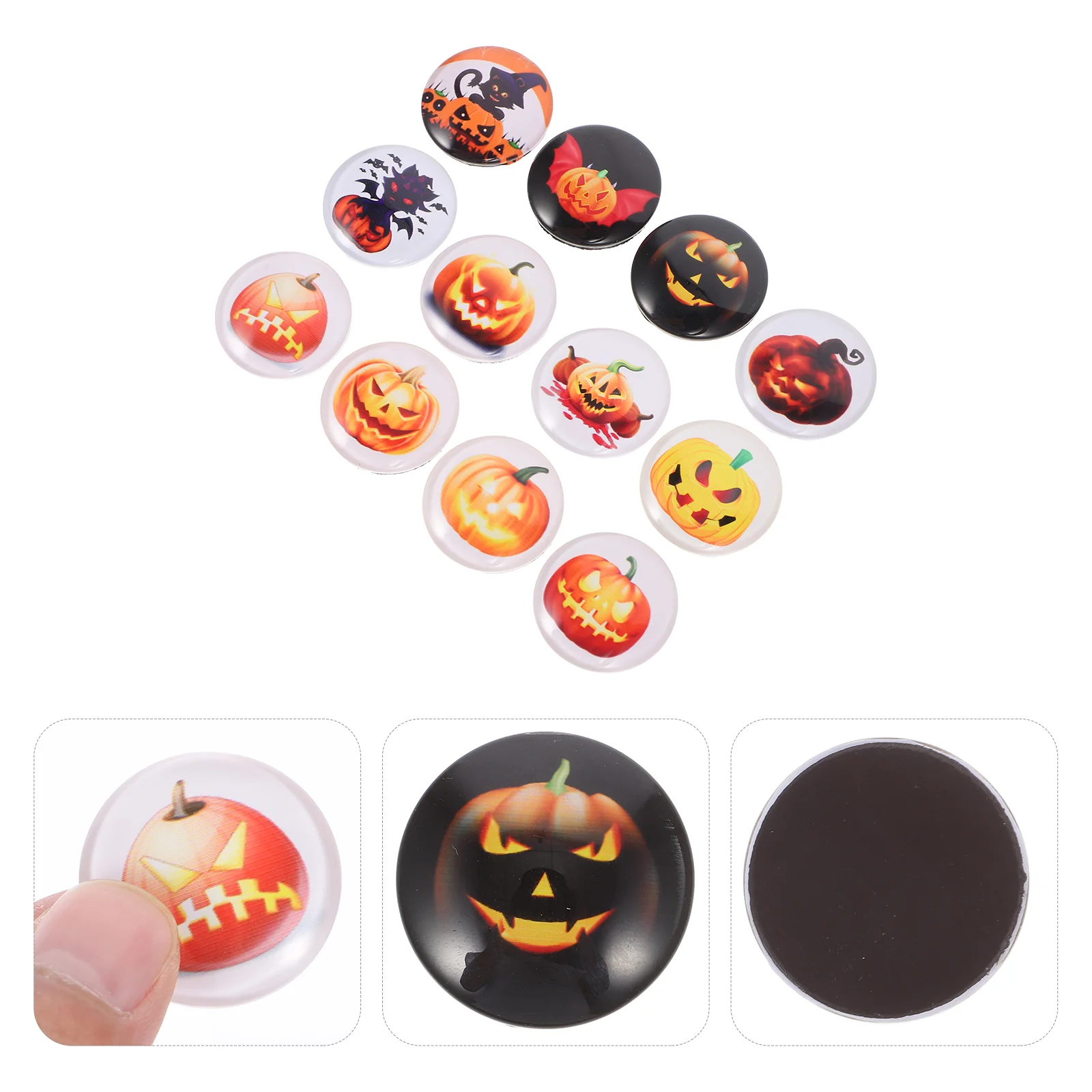

12Pcs Refrigerator Magnets Glass Fridge Magnets Kitchen Decor