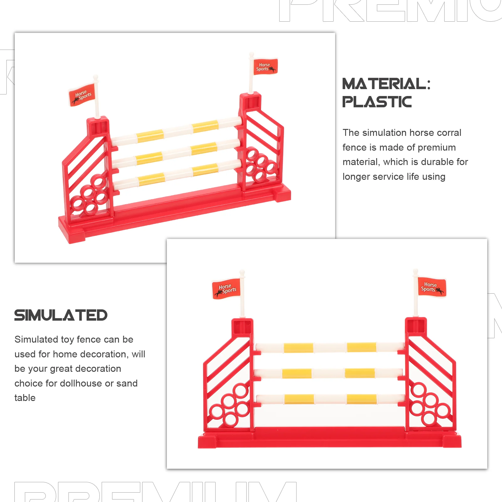 Забор для тренировки лошади игрушка с препятствиями коралльный миниатюрный