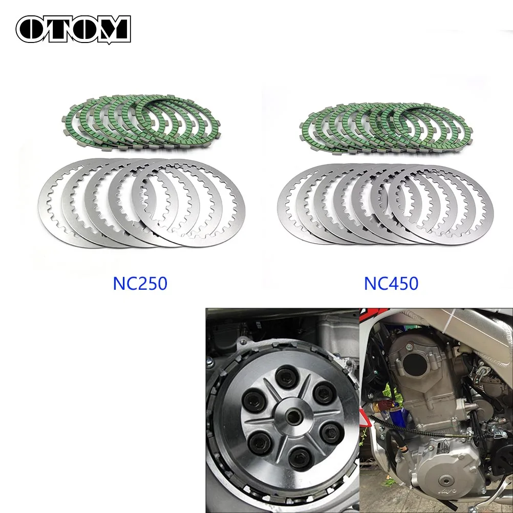 

OTOM Clutch Friction Plates Steel Disc Set For ZONGSHEN NC250 NC450 KAYO T6 BSE RX3 AVANTIS Enduro Motocycle Engine Accessories