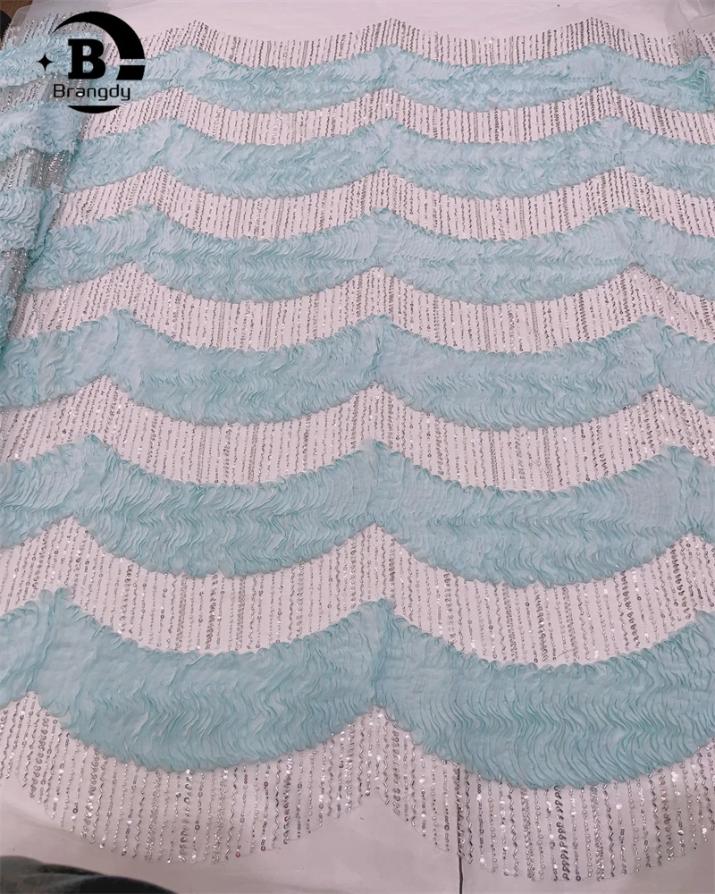 Кружевная ткань Brangdy с блестками для свадьбы